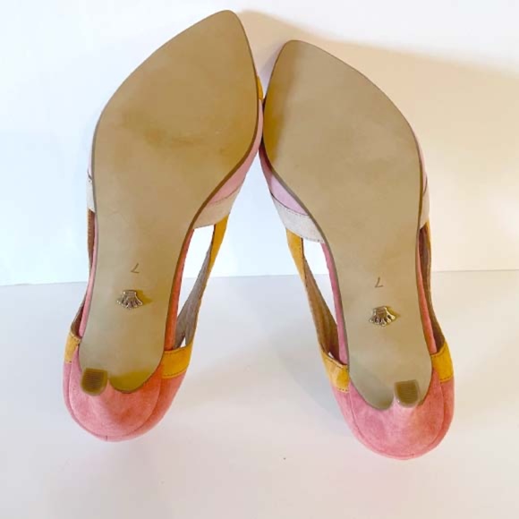 NINA ORIGINALS MULTICOLORED SUEDE HEELS - Picture 8 of 9